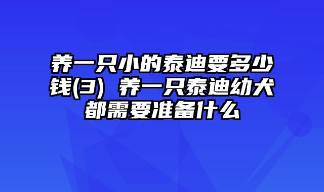 养一只小的泰迪要多少钱(3) 养一只泰迪幼犬都需要准备什么