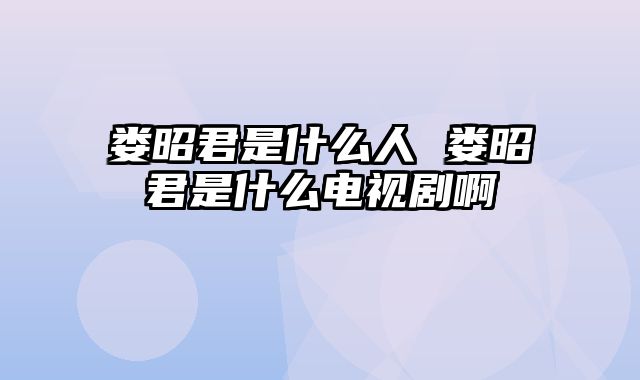 娄昭君是什么人 娄昭君是什么电视剧啊