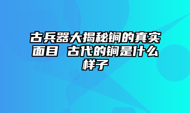 古兵器大揭秘锏的真实面目 古代的锏是什么样子