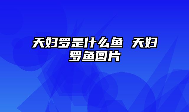 天妇罗是什么鱼 天妇罗鱼图片