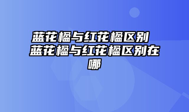 蓝花楹与红花楹区别 蓝花楹与红花楹区别在哪