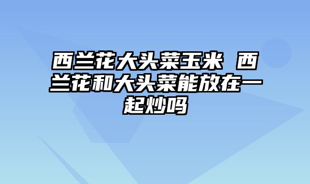 西兰花大头菜玉米 西兰花和大头菜能放在一起炒吗